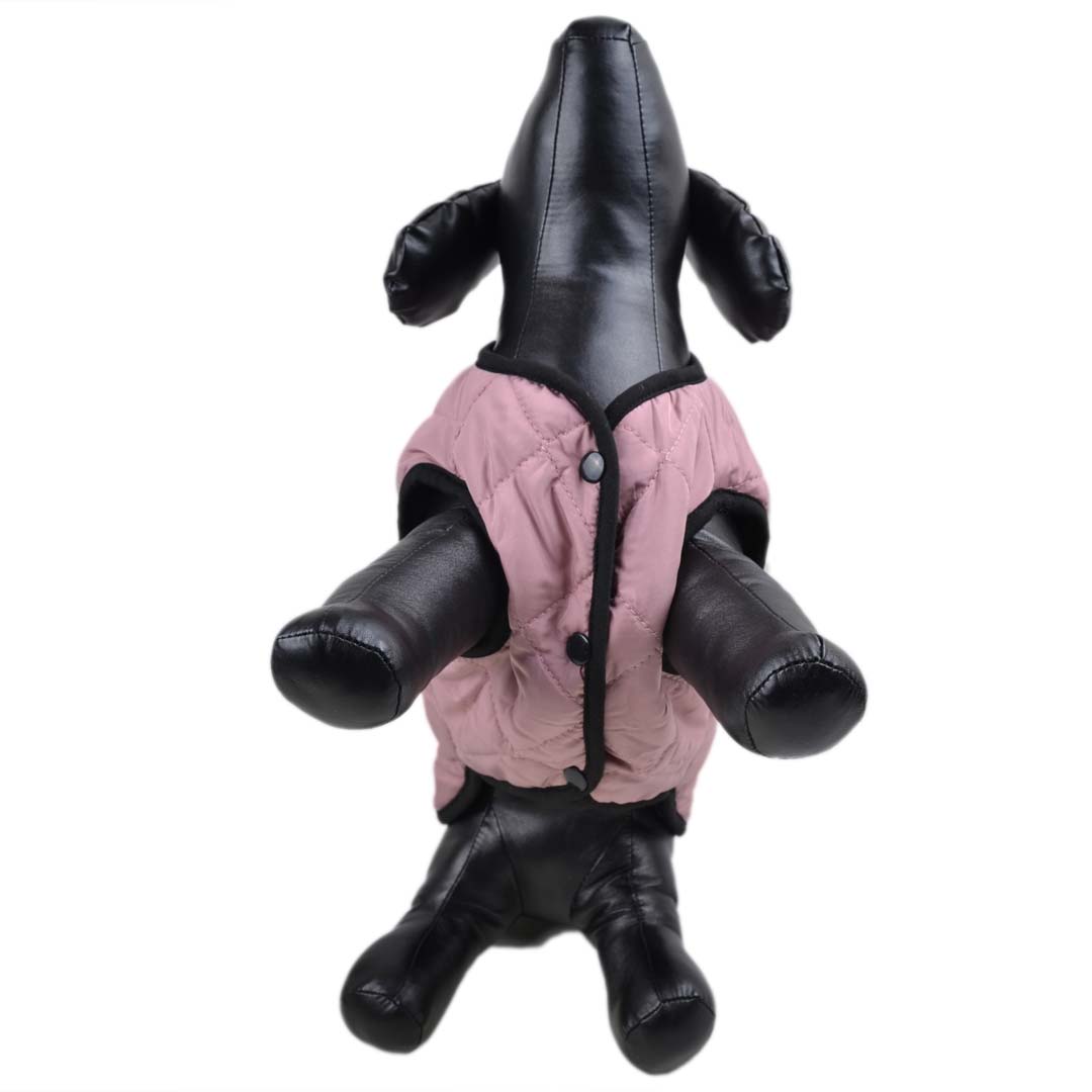 Warm dog parka - pink dog jacket with warm lining