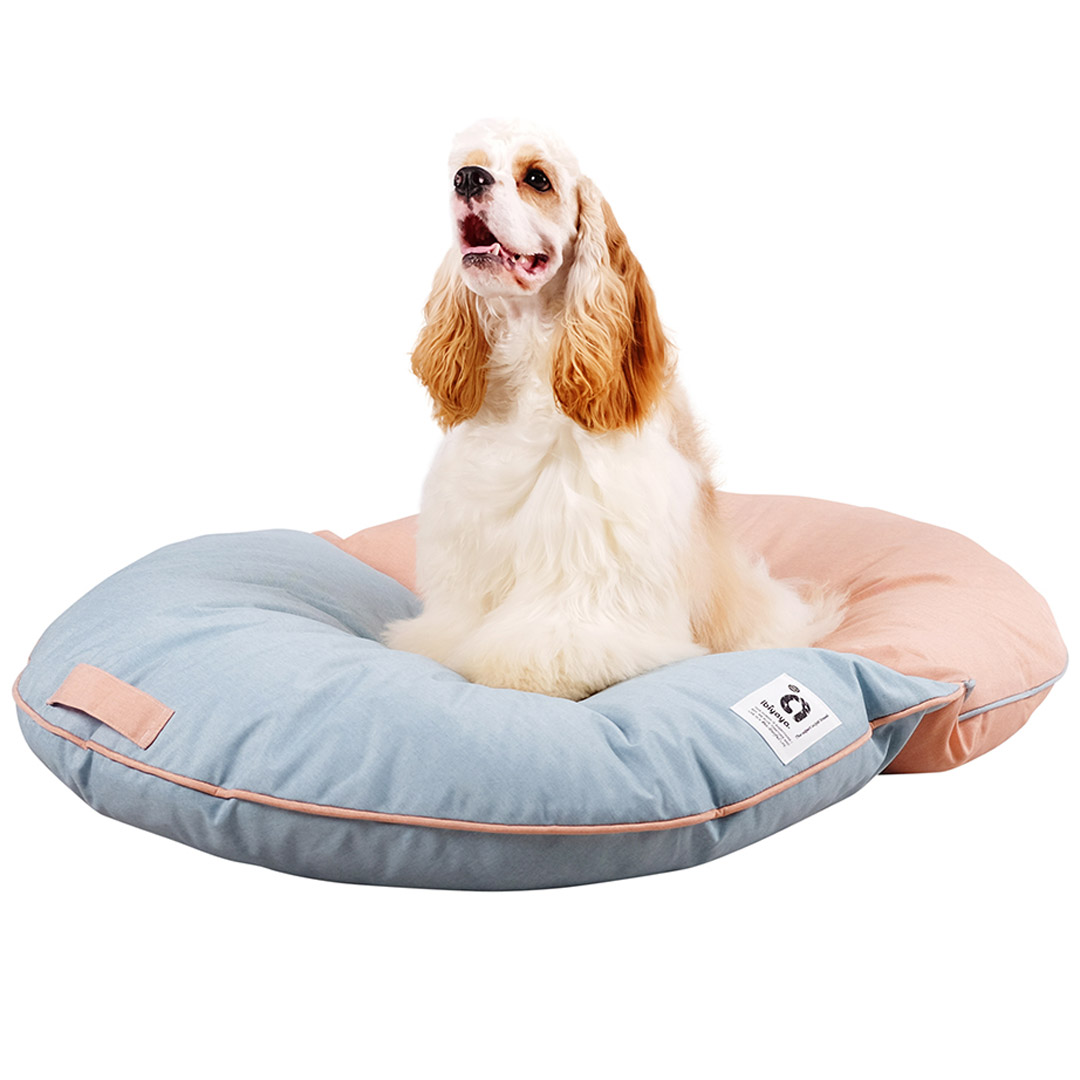 2 cuddly cushions with zip quickly converted into a dog bed for larger dogs