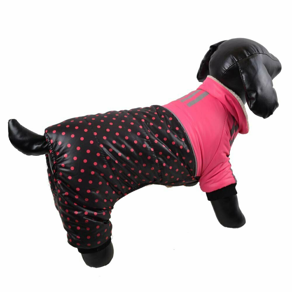 Warm dog clothing - pink anorak