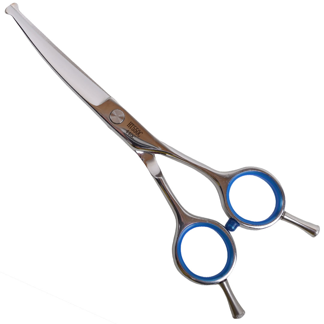 Face scissors curved with rounded tips by GogiPet®.