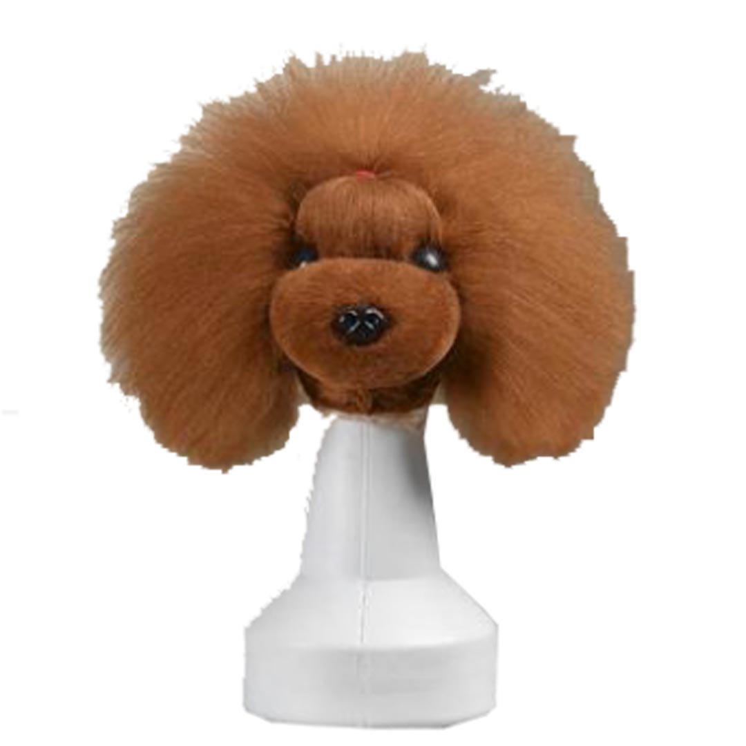 Hairpiece red brown for basic dog head for training (dog wig)