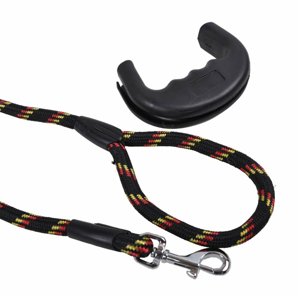 Dog leash with removable handle black