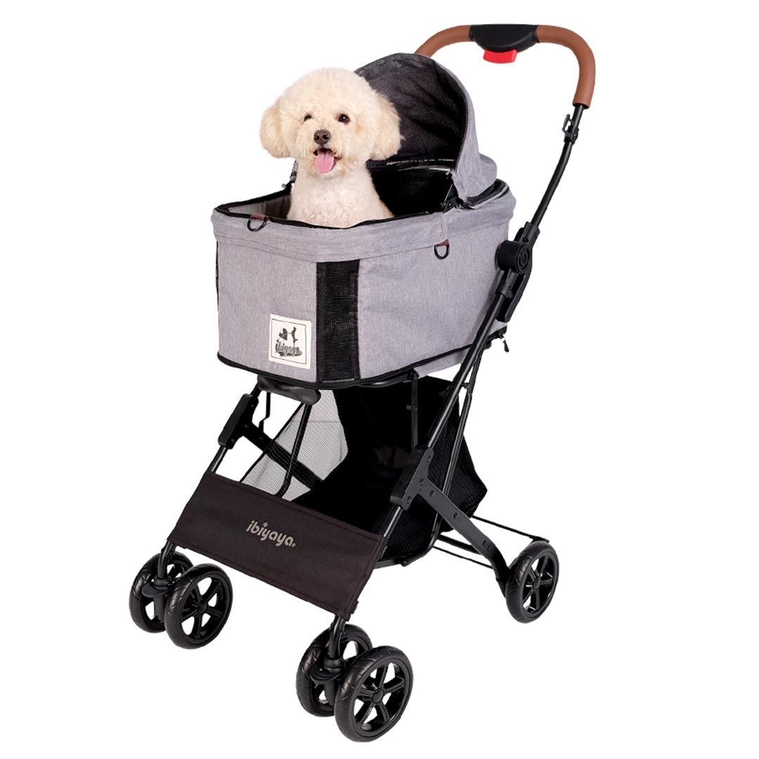 2 in 1 dog buggy and dog bag grey for pets up to 15 kg