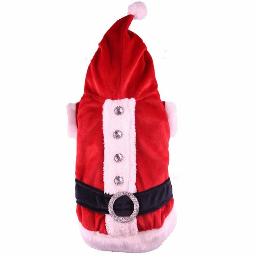 Red Christmas coat for dogs of DoggyDolly - dog clothes for large dogs