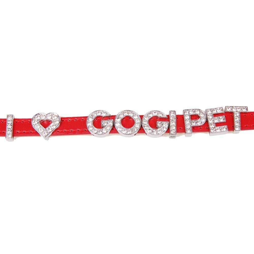 GogiPet Hundehalsband für Strassbuchstaben