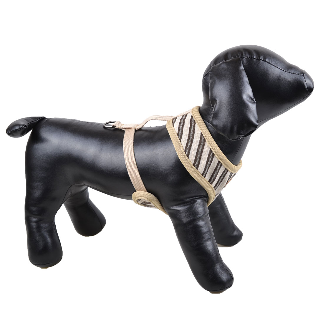 textile dog harness with soft lining