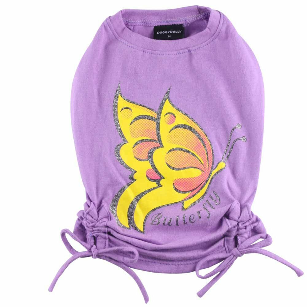 Purple Dog Shirt with Butterfly