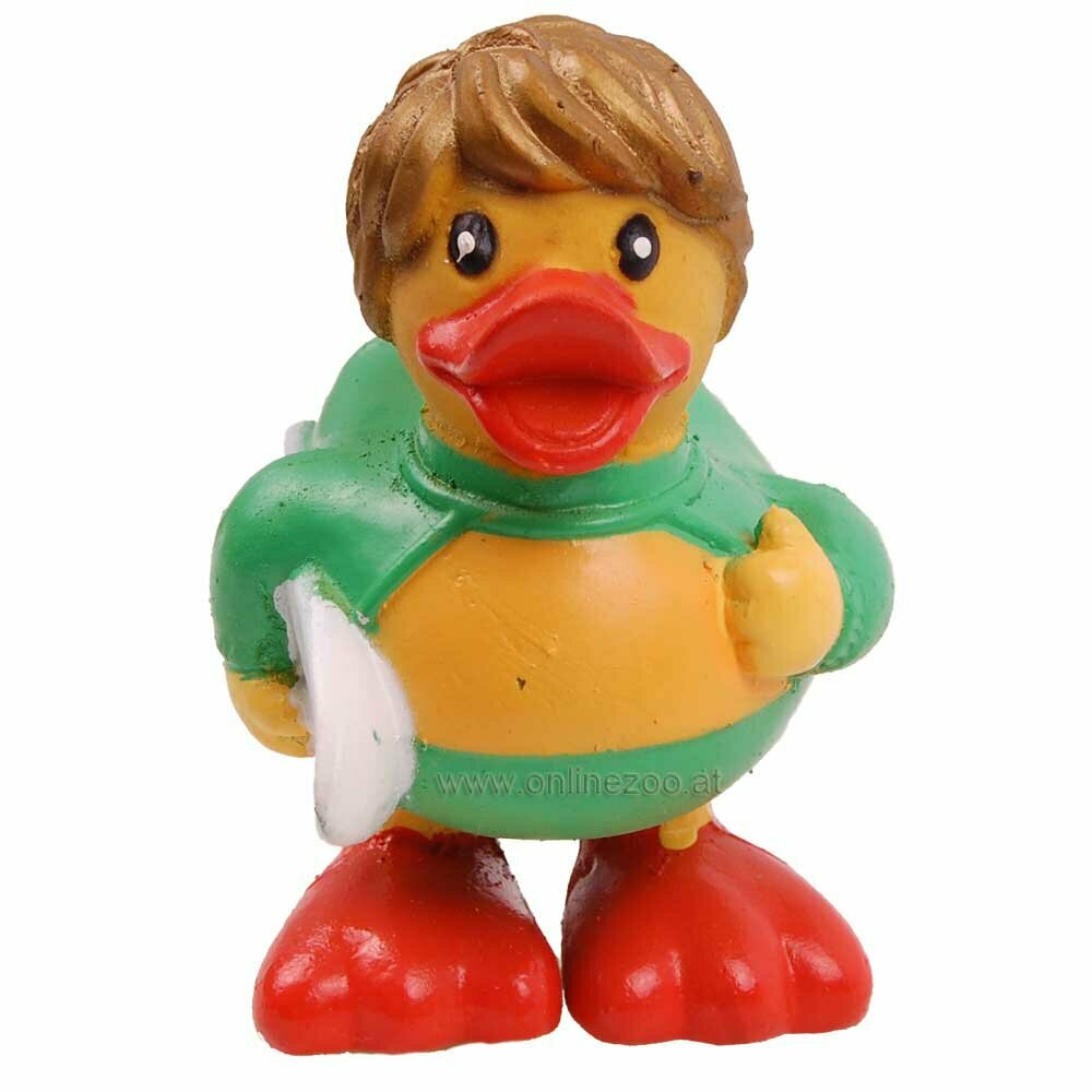 Blond Surfer - duck with surfboard - Duck dog toy