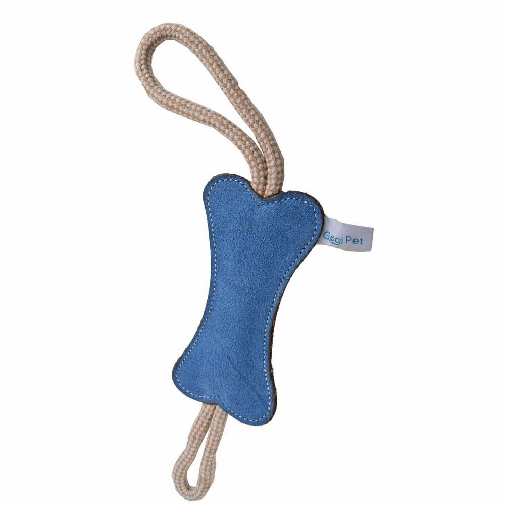 Dog toys - GogiPet dog toy made of light blue leather