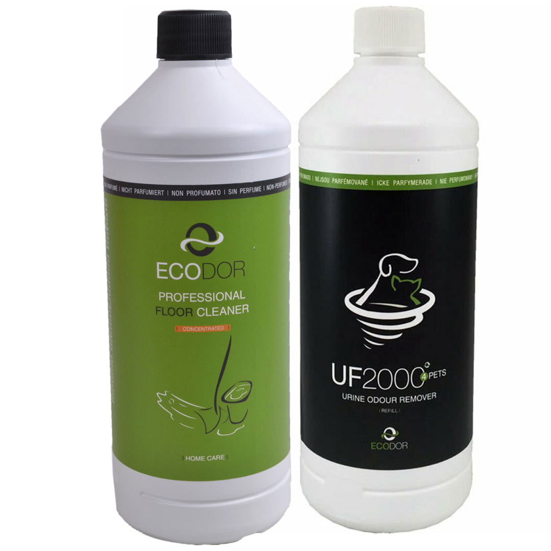 Ecodor UF2000 urine remover and Ecodor EcoFloor all-purpose cleaner special offer
