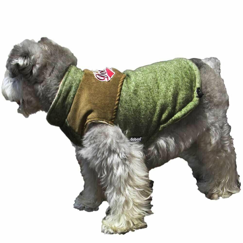 Warm dog clothes - olive green dog jacket