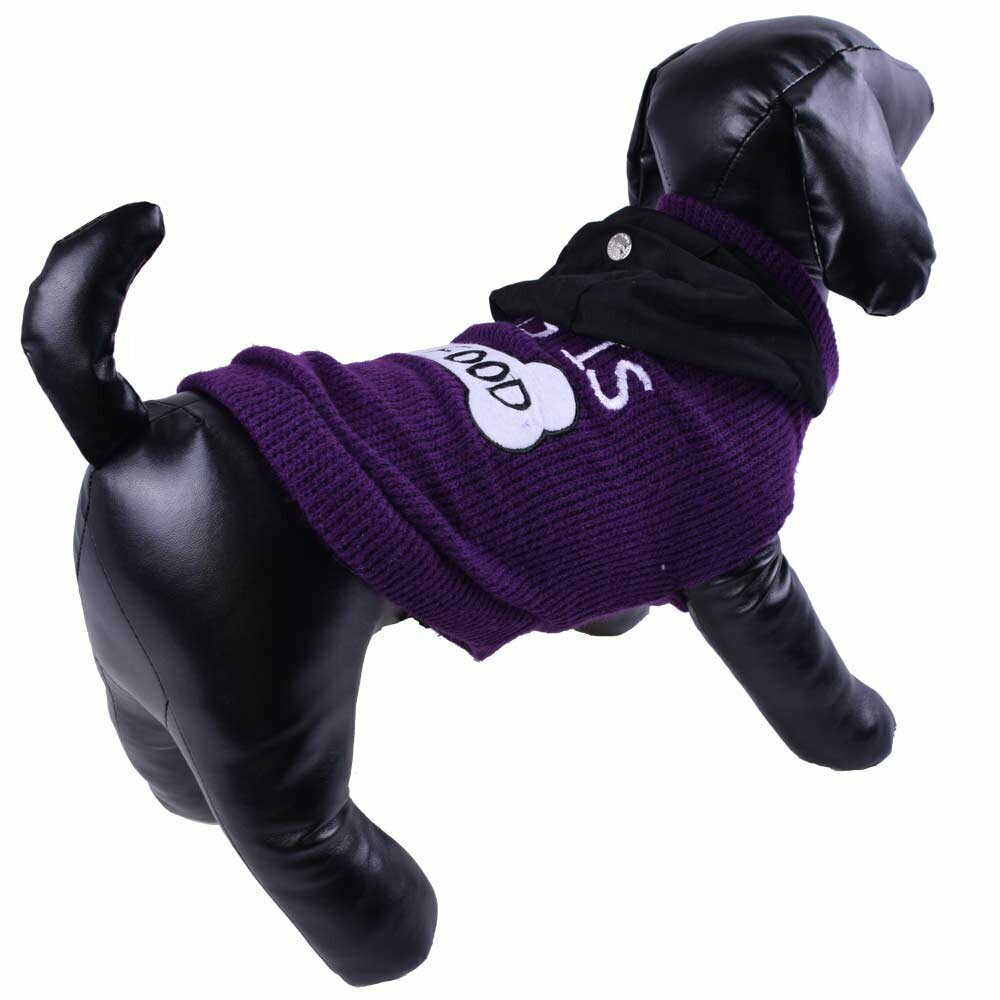 Dog sweater - purple knit sweater - dog clothing