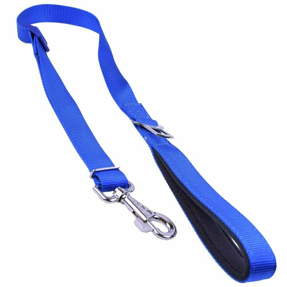 GogiPet® 2 in 1 dog leash and car belt blue