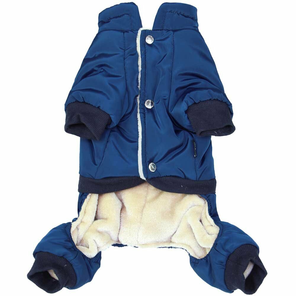Very warm dog clothing blue snow suit