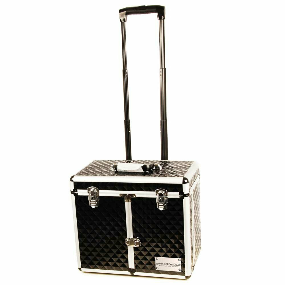 dog groomer carrying case with wheels and telescoping handle Black Diamond