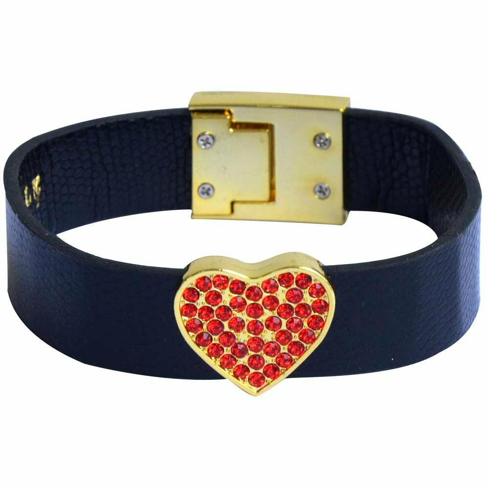 Dog collar - DoggyDolly Dog collar Diana's Heart Black