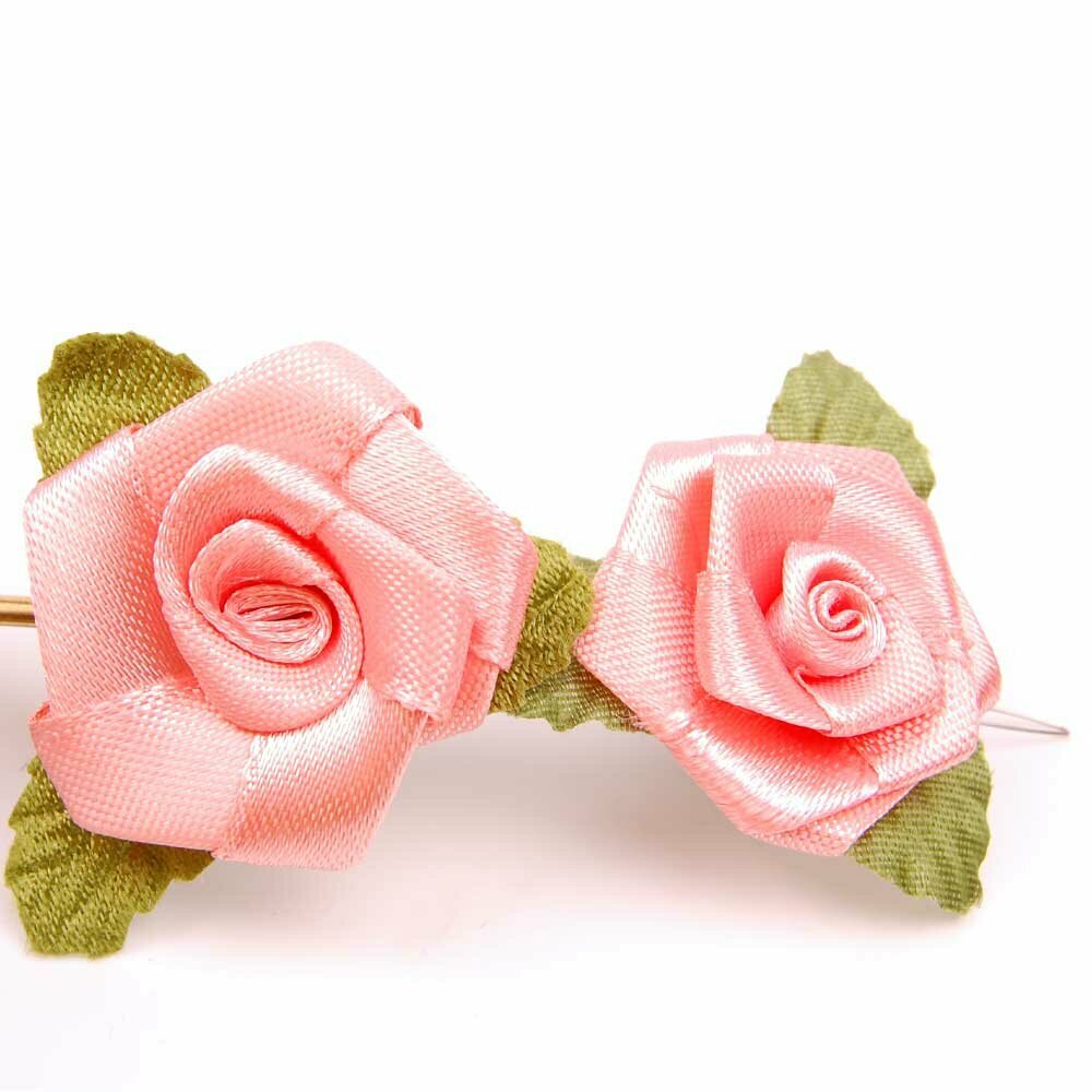 Rose jewellery for the hair in humans and animals - fuchsia rose hair accessories