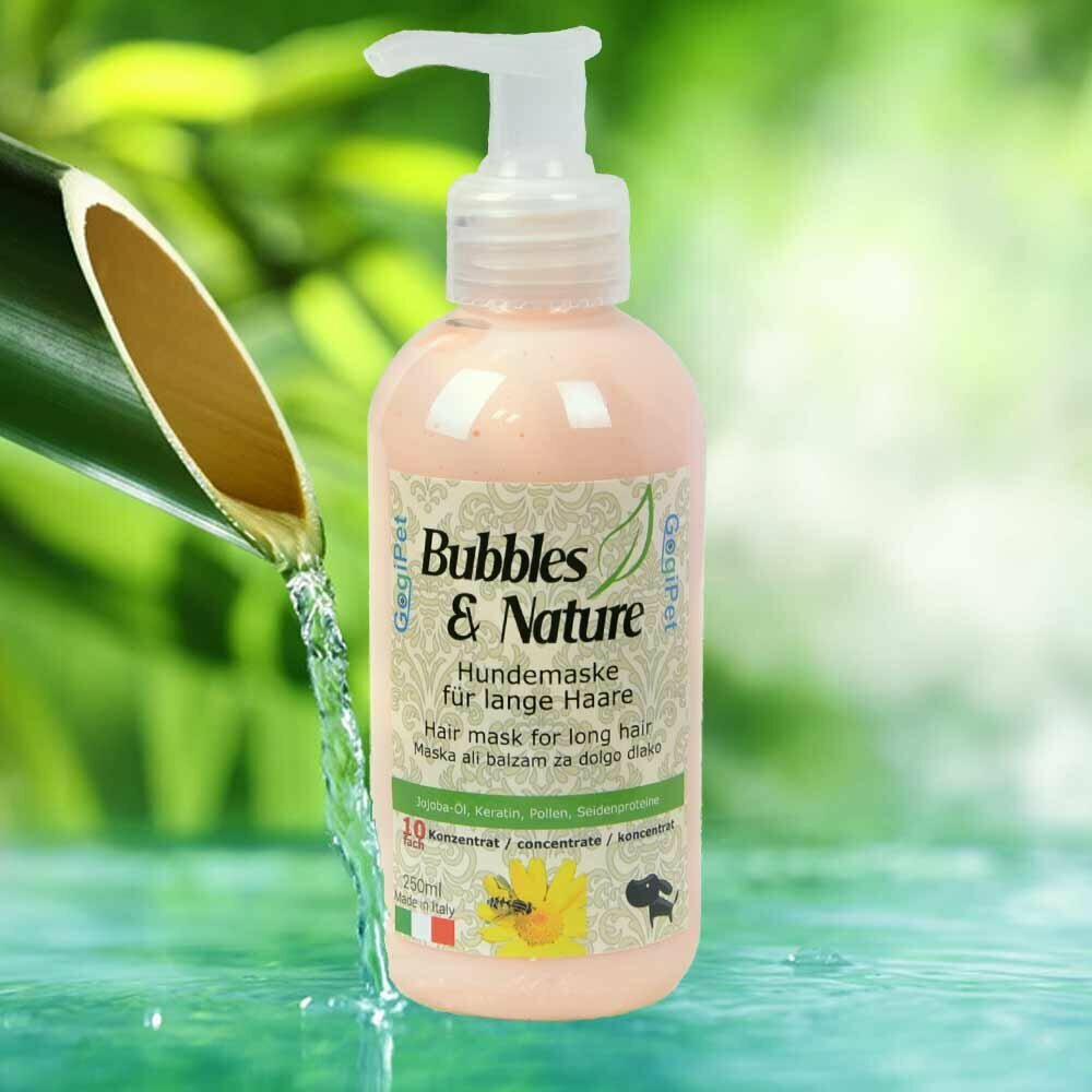 Hair conditioner for long hair dogs by Bubbles & Nature