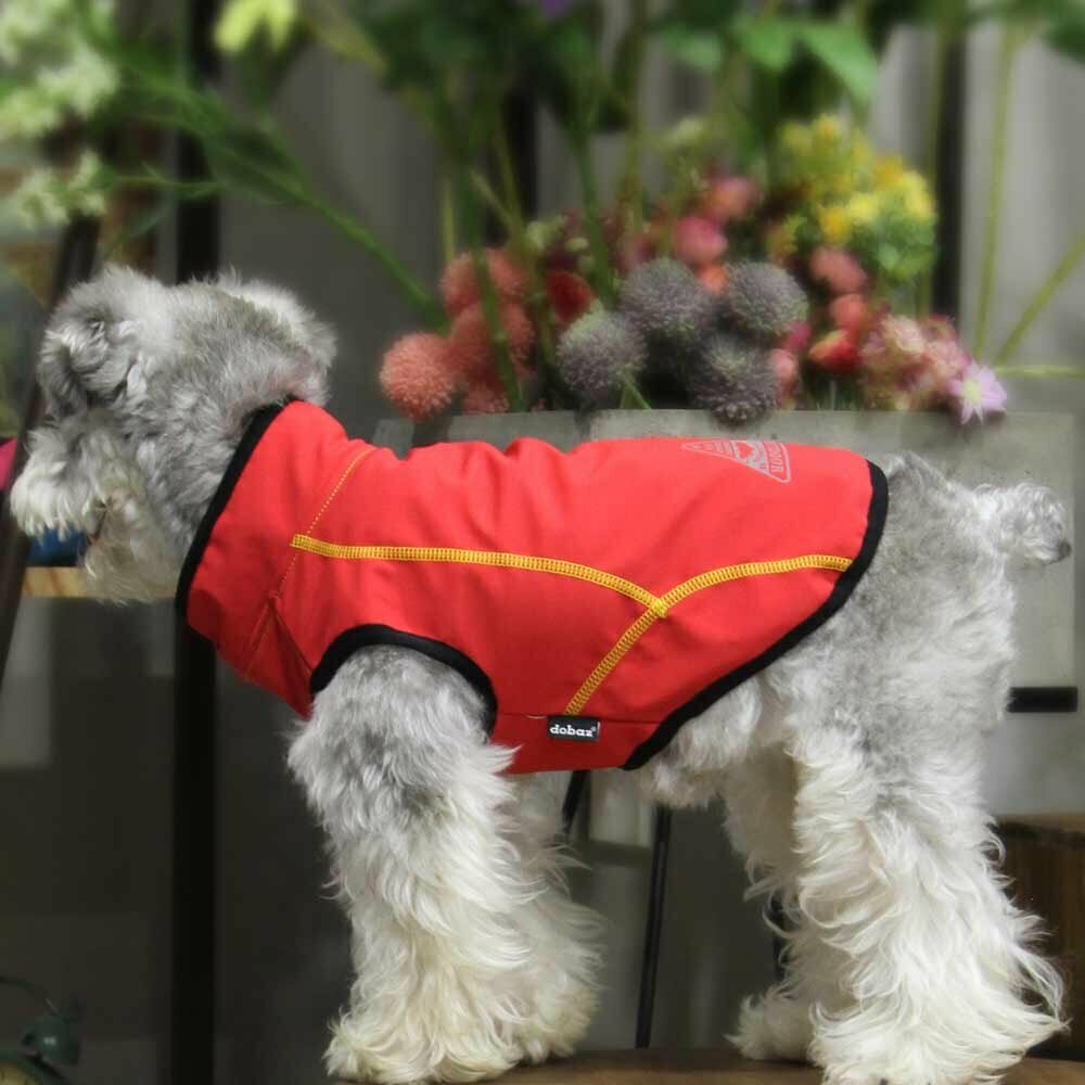 Dog raincoat "Outdoor Wear" red sleeveless