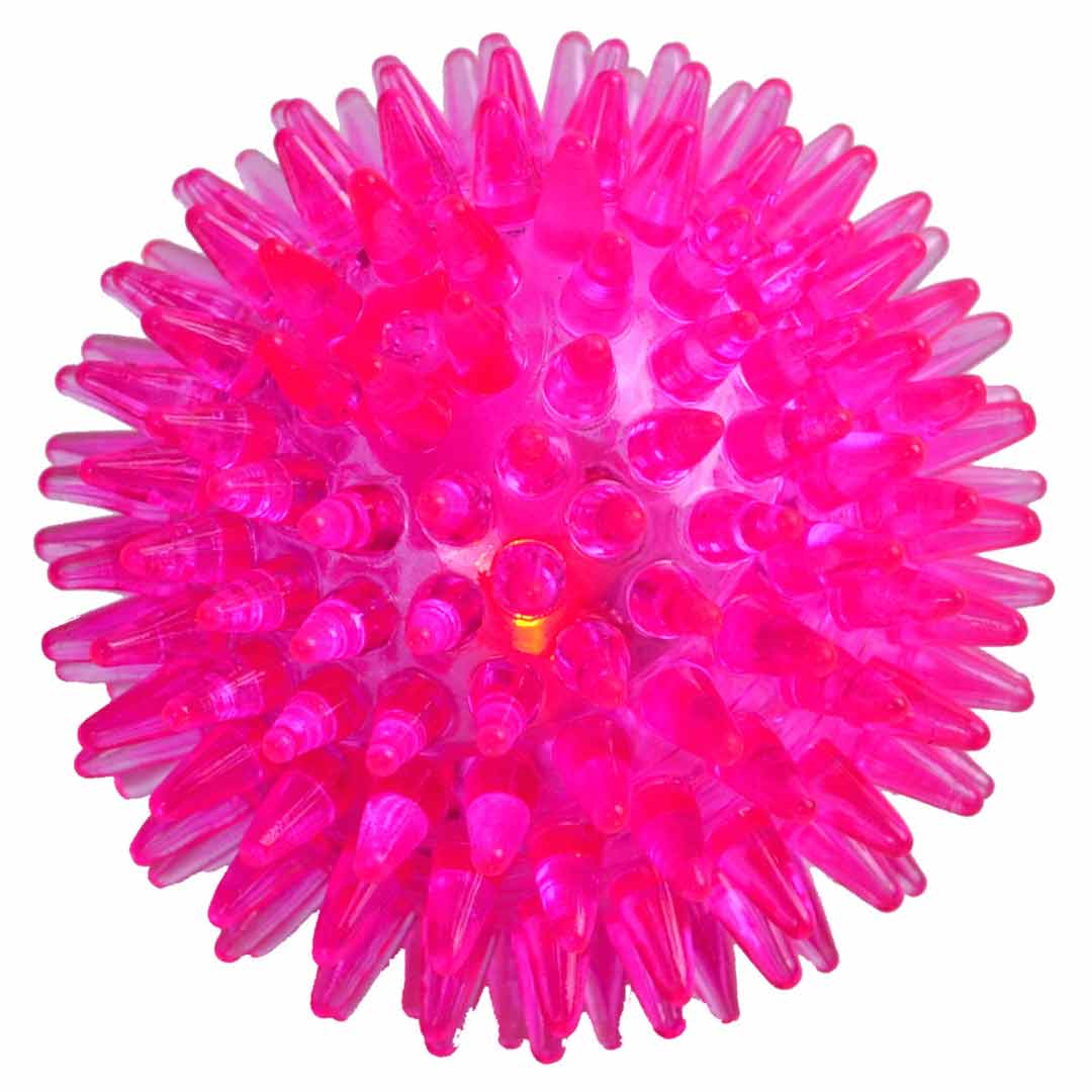Pink sound ball with light - dog toy