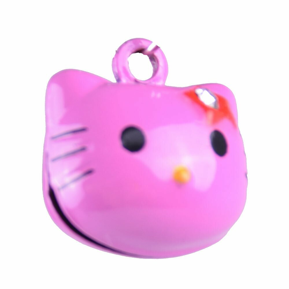Cat head cat bell pink