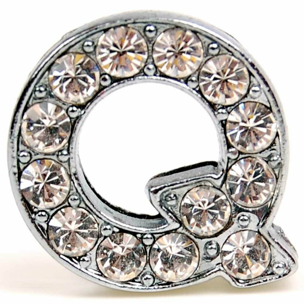 Q rhinestone letter with 14 mm