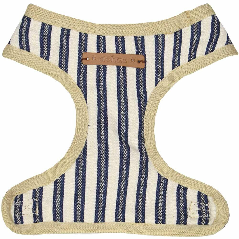 Soft dog harness blue striped by GogiPet