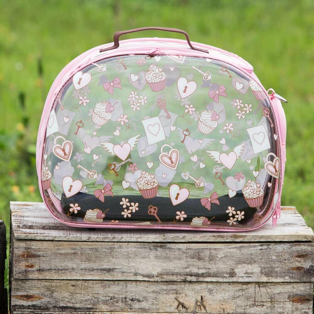 Stylish pink pet carrier