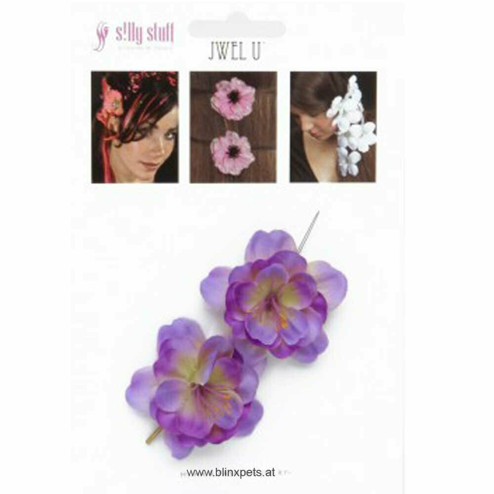 Naural Flower - flower hair jewellery purple