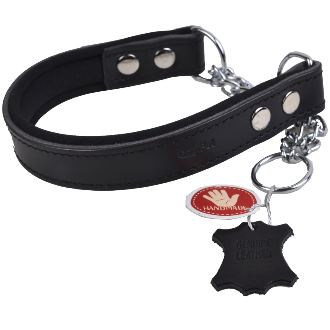 GogiPet train collar, black soft lined train collar for good wearing comfort