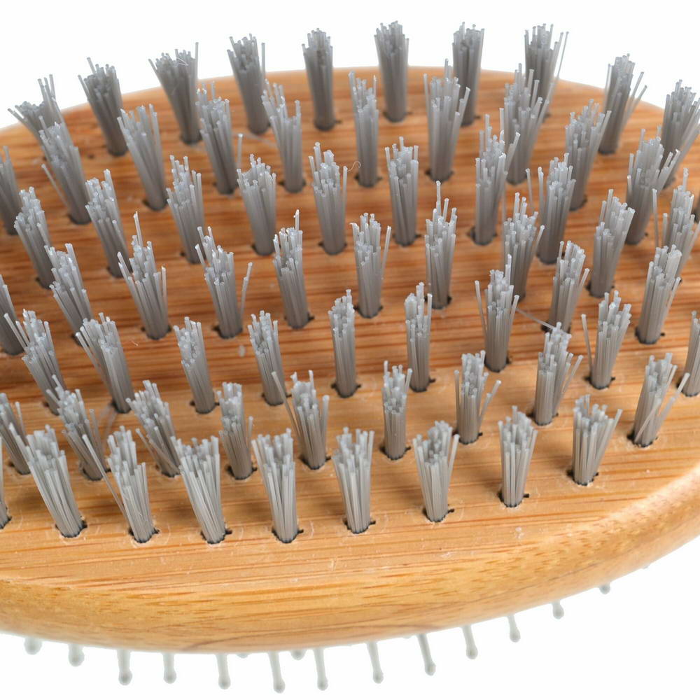 Extra soft bamboo pet brush with nylon bristles