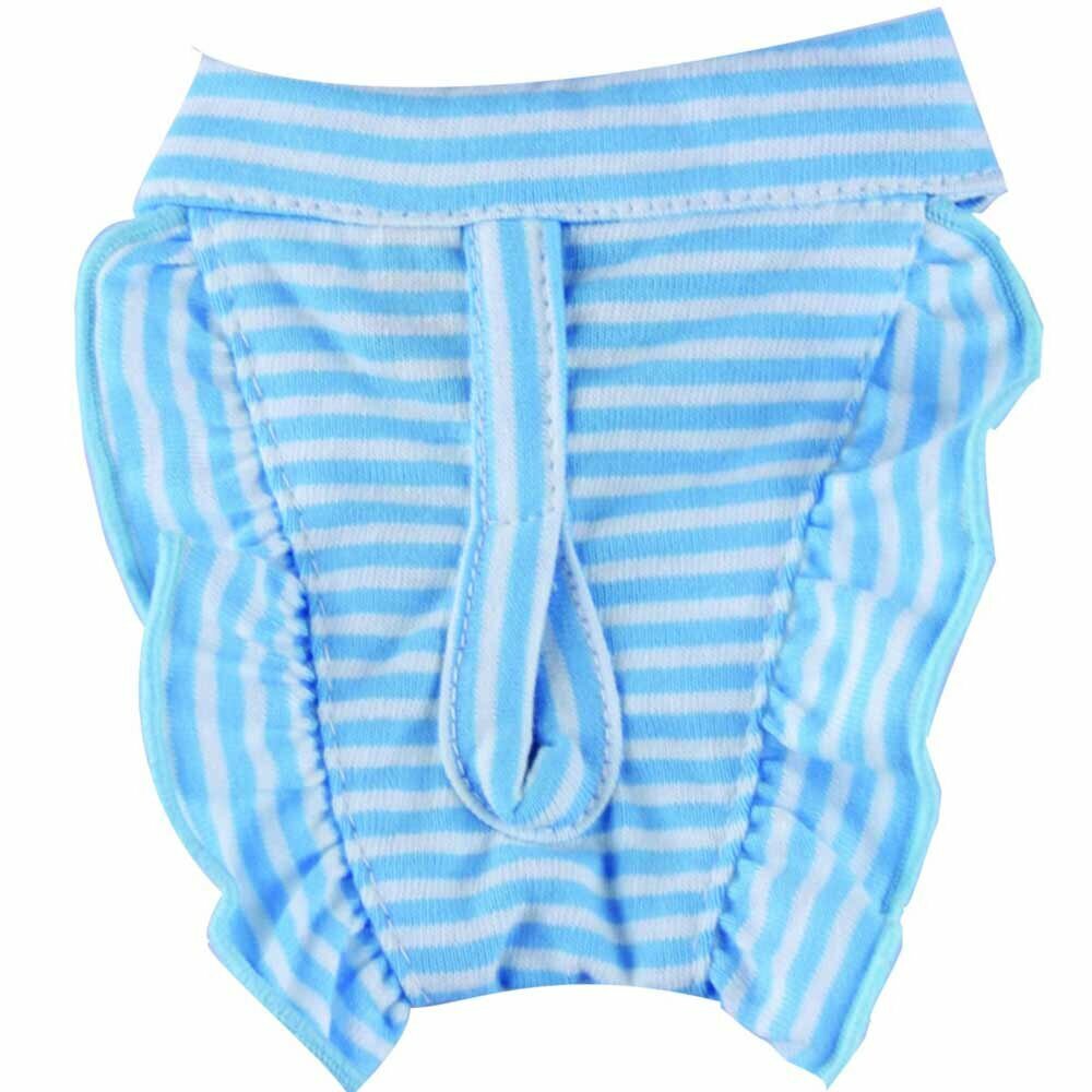 Protective Panties for Dogs blue white striped