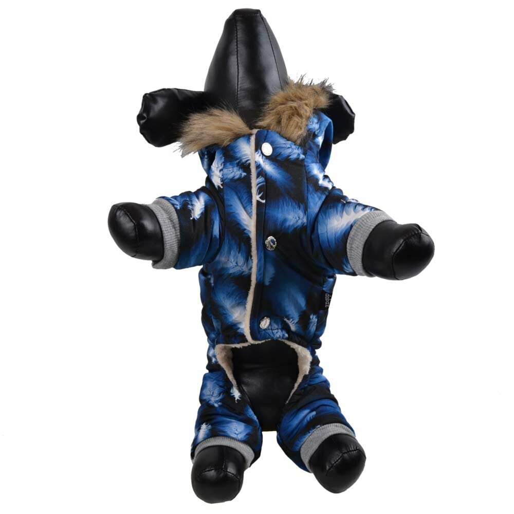 Blue snowsuit for dogs - dog clothes