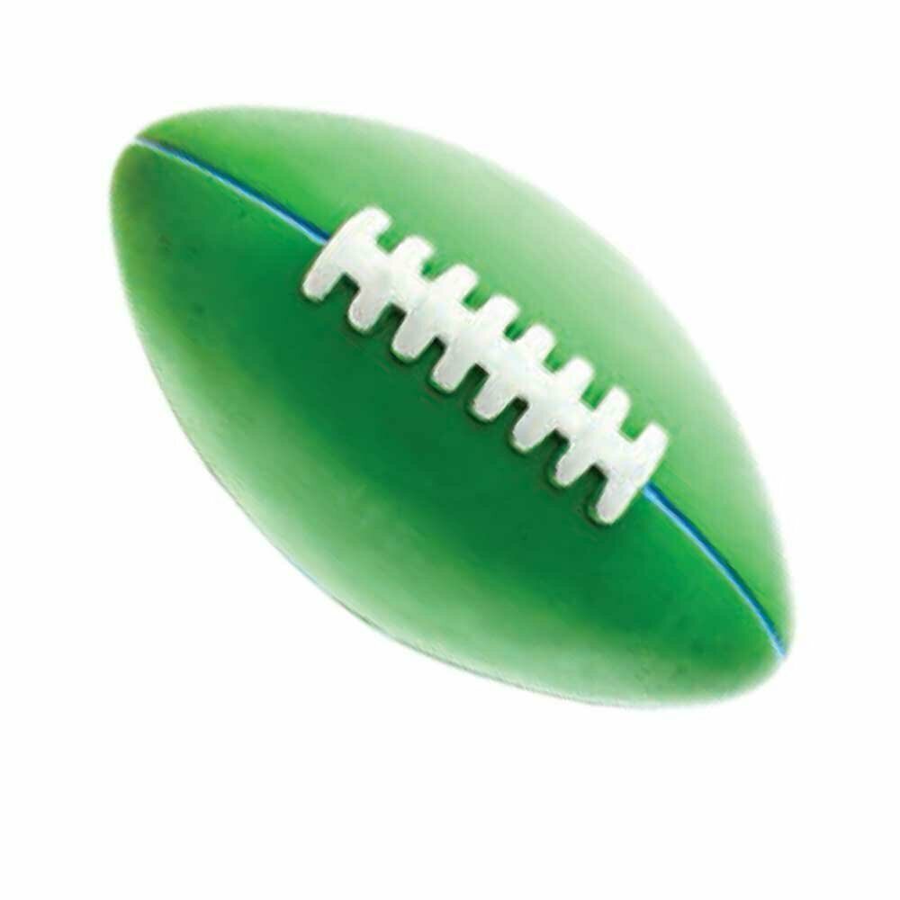 dog toy rugby ball with 21 cm length and 11.5 cm in diameter