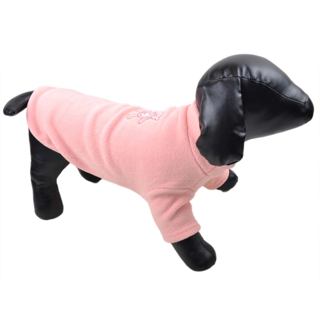 pink dog pullover - fleece dog pullover for winter