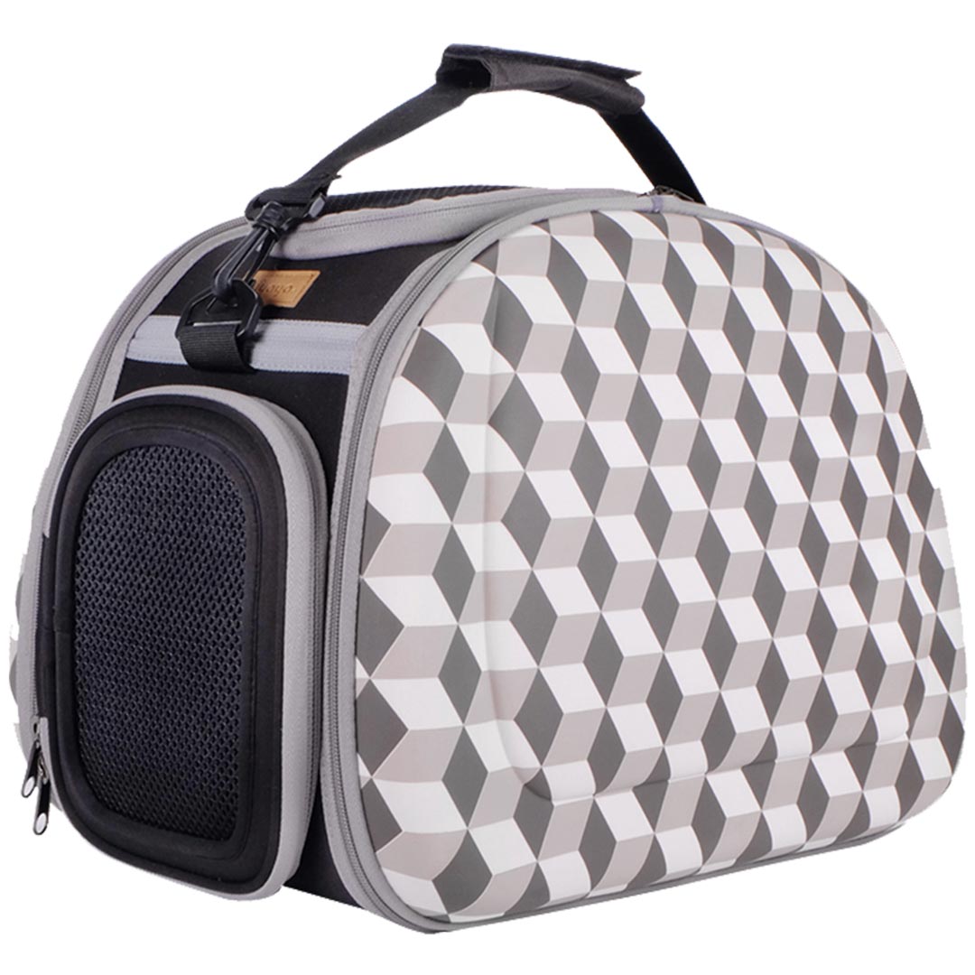 Grey dog carrier with great 3D design