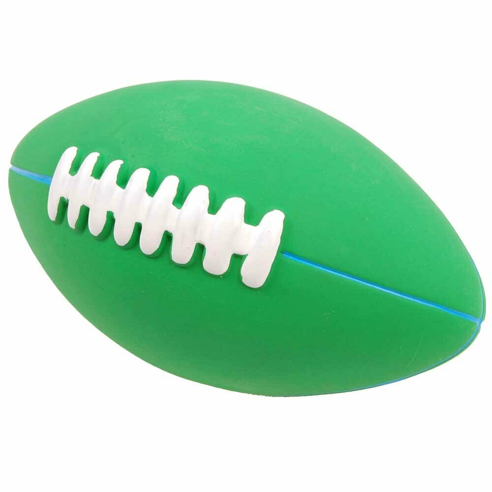 Latex dog toy with squeaker - Rugby ball for dogs