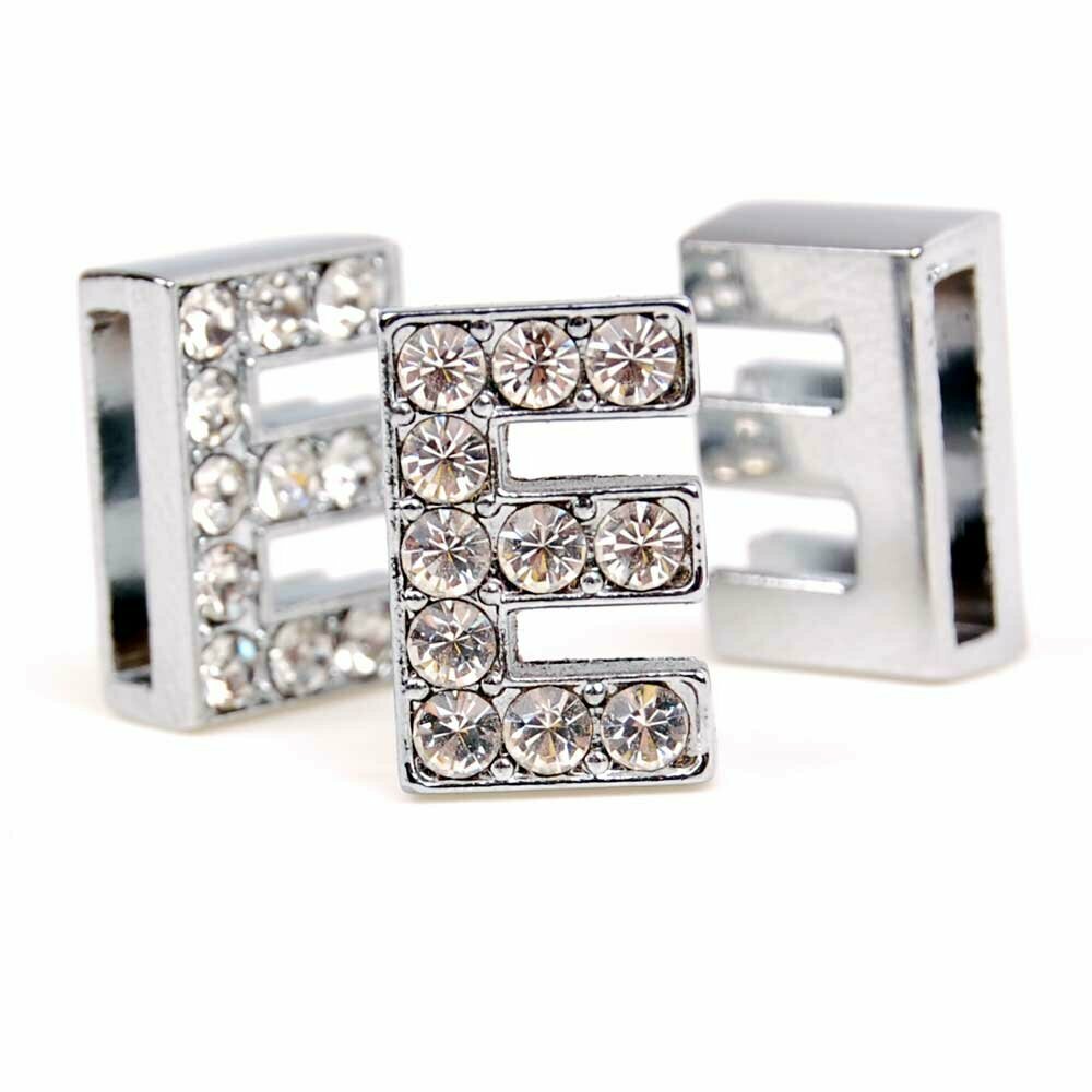 E rhinestone letter with 14 mm