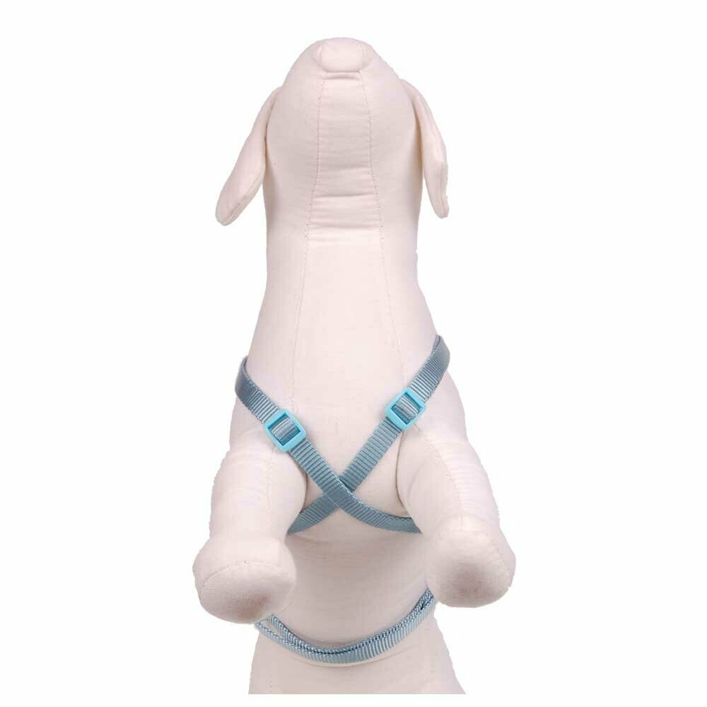 GogiPet ® harness for dogs with free leash light blue