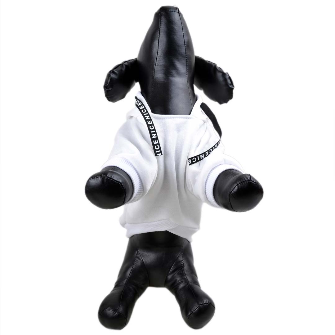 warm dog clothing -white dog jumper