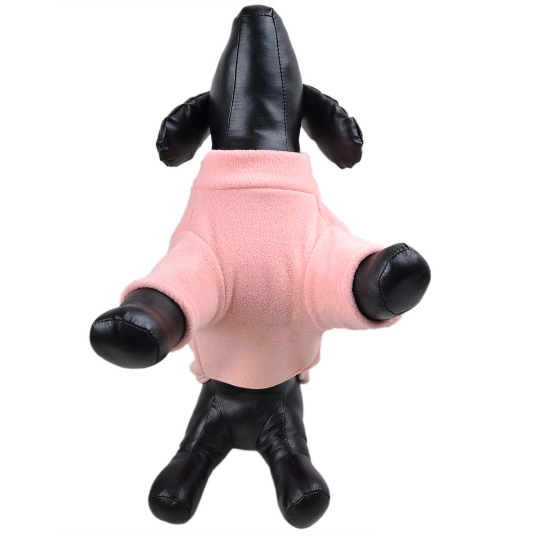 Pink Fleece Dog Pullover with Teddy