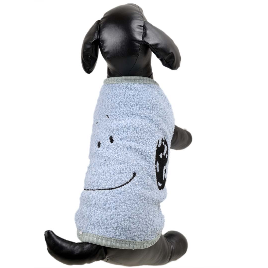 soft dog pullover blue - dog jumper