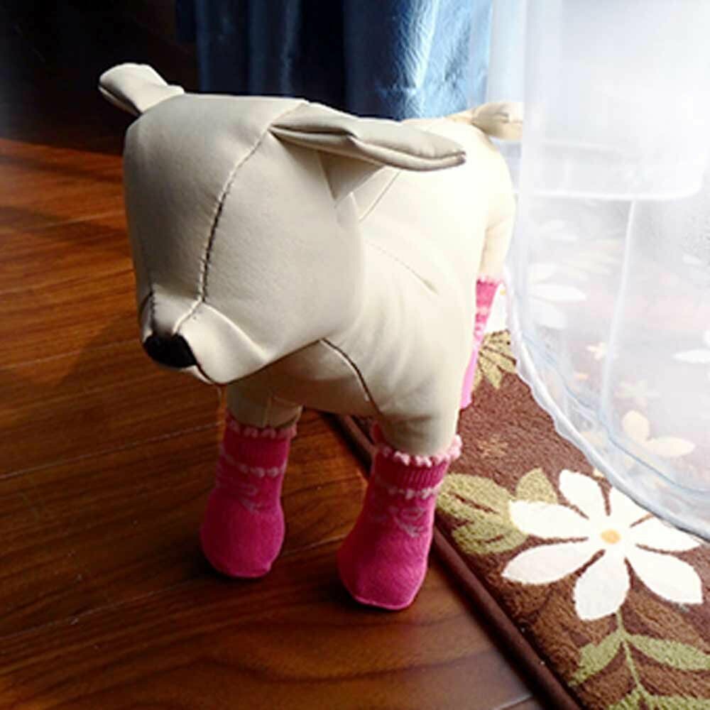 Dog socks pink - dog wool gaiter