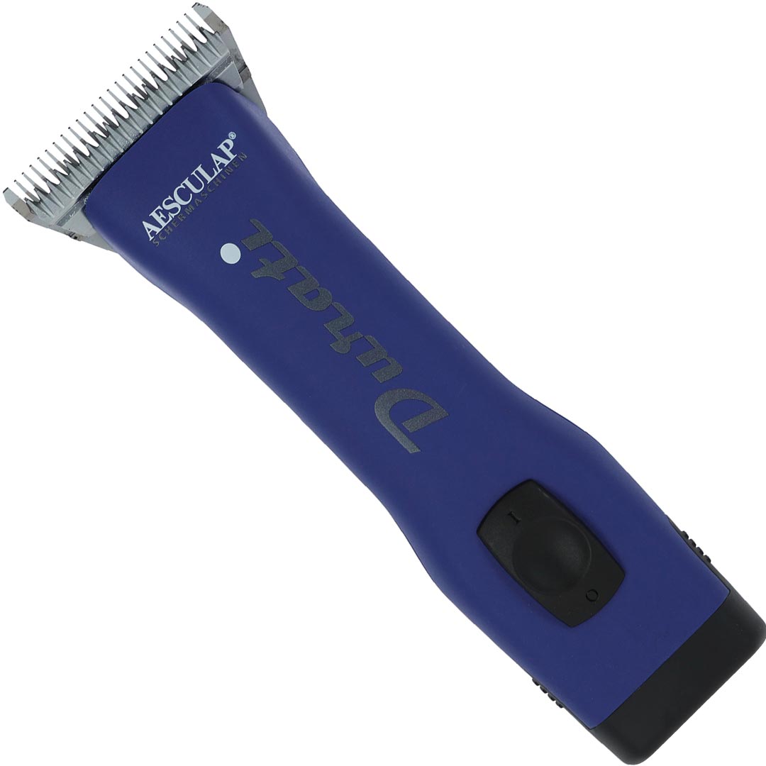 Aesculap Durati Horse battery clippers in soothing dark blue