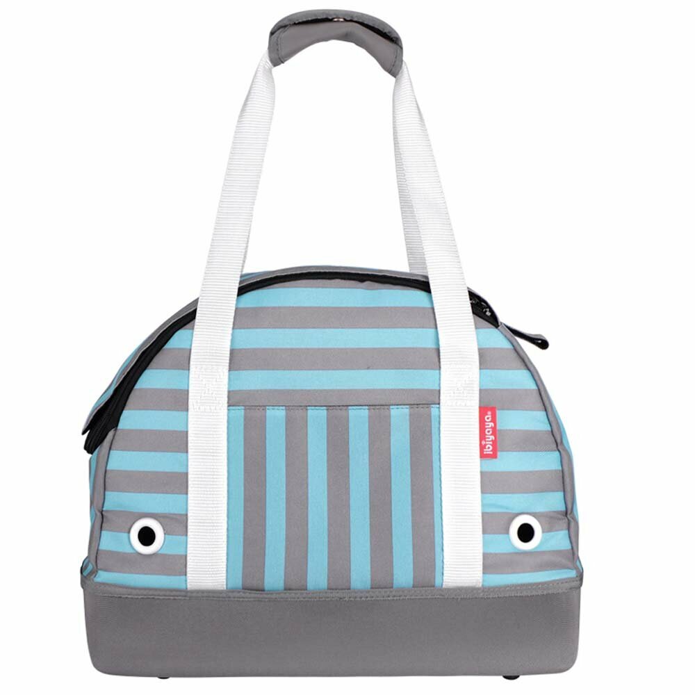 Designer dog carrier in bowling retro look