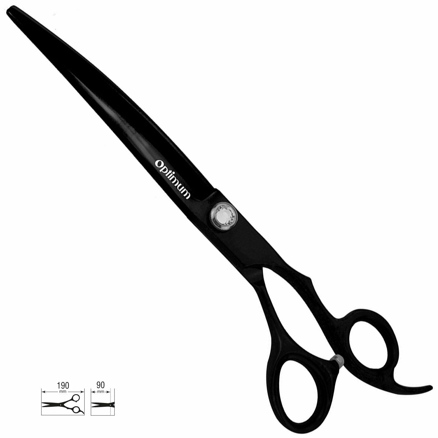 Japan steel hair scissors 19 cm curved