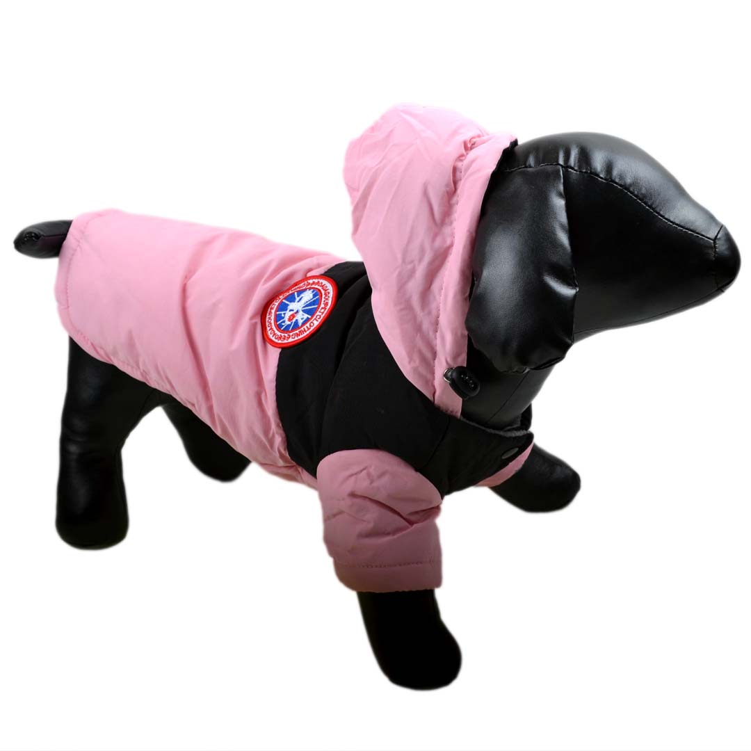 Pink Hooded Parka for Dogs - Warm Dog Garment