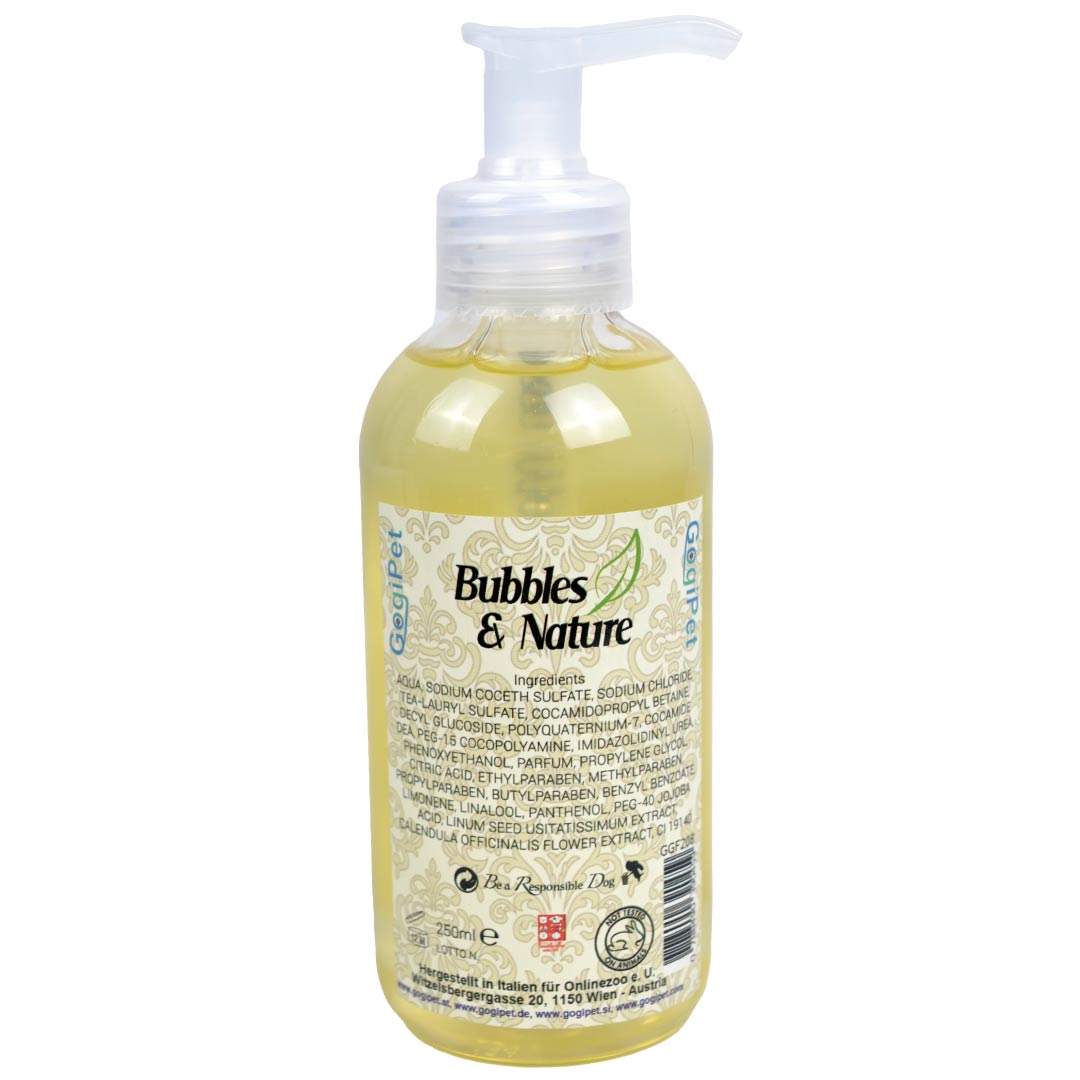 Puppy shampoo by GogiPet Bubbles & Nature - mild dog shampoo specially adapted to the PH value for puppies.