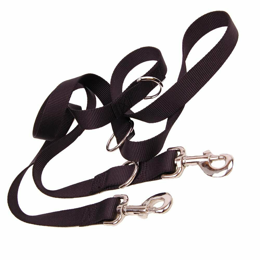 resizable Nylon dog leash black