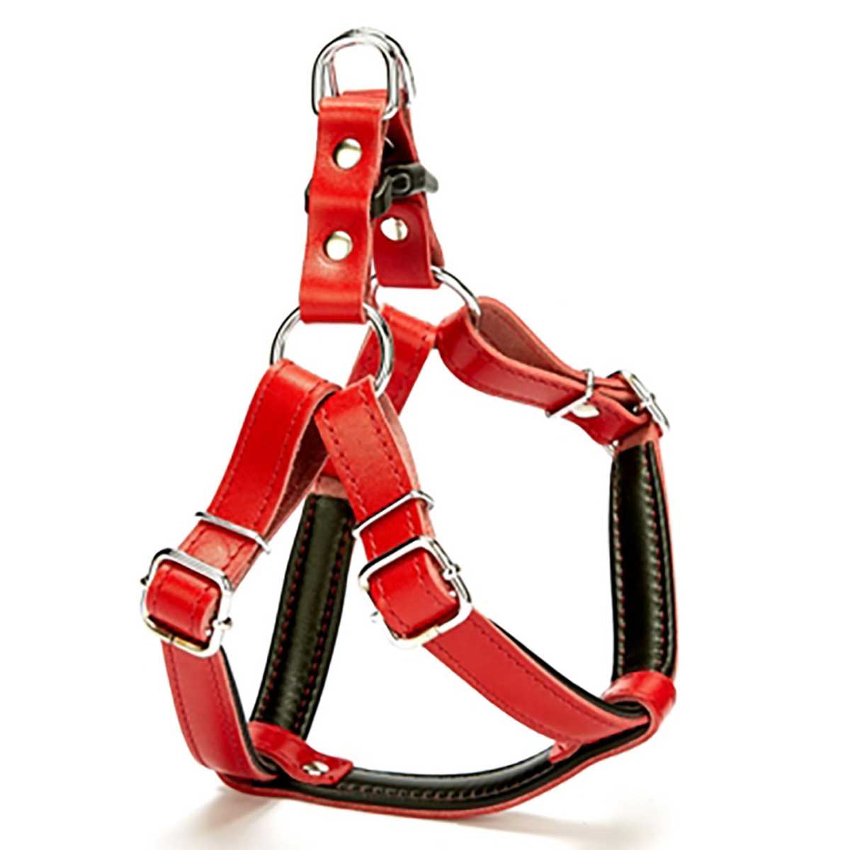 dog harness red - extra soft dog harness